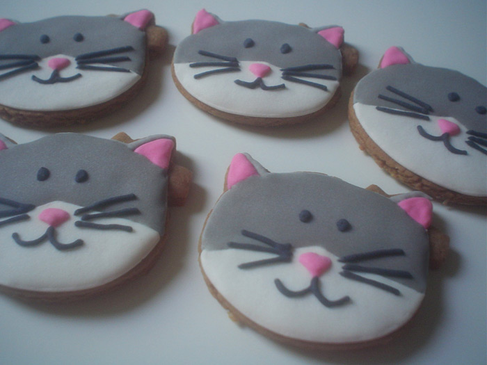 Biscoitos Decorados Gatinho Mesclado