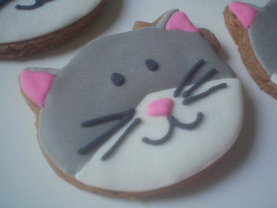 Biscoitos Decorados Gatinho Mesclado