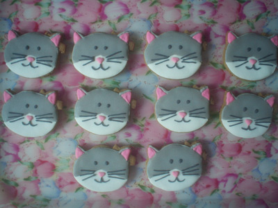 Biscoitos Decorados Gatinho Mesclado