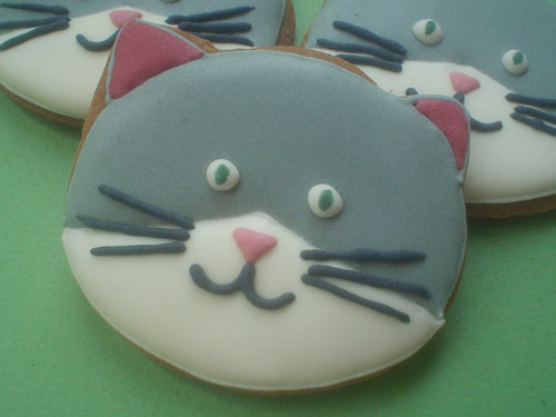 Biscoitos Decorados Gatinho Mesclado