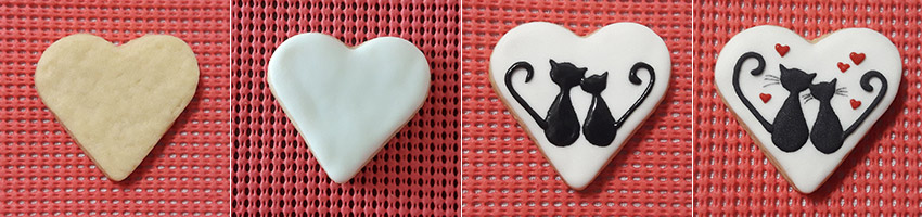 Biscoitos Decorados de Gatinhos Pretos Biscoitos Decorados de Gatinhos Pretos