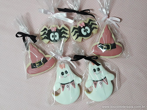 Biscoitos Decorados de Halloween Biscoitos Decorados de Halloween