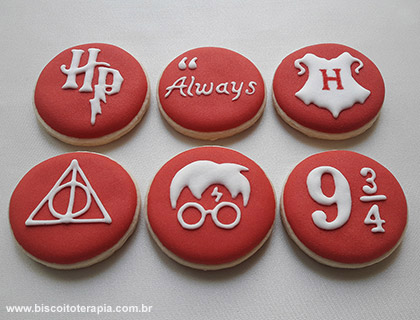 Biscoitos Decorados de Harry Potter Biscoitos Decorados de Harry Potter
