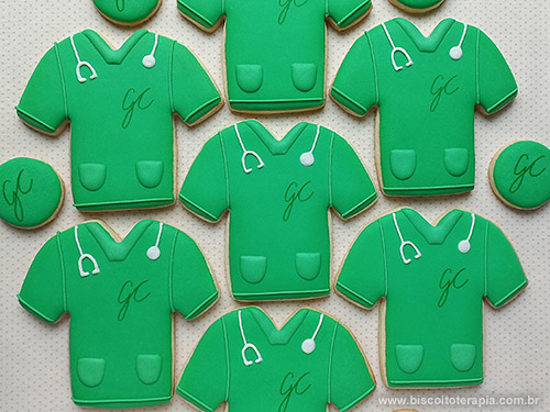 Biscoitos Decorados Jaleco de Medicina Biscoitos Decorados Jaleco de Medicina