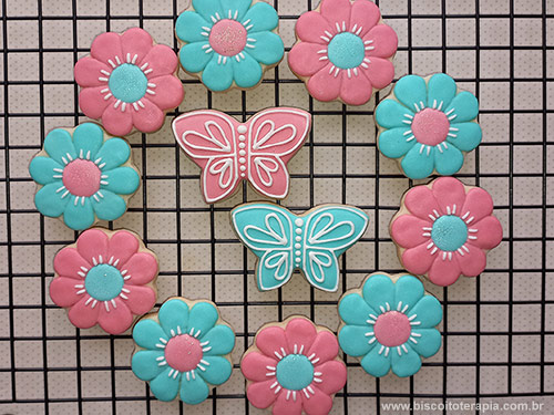 Biscoitos Decorados de Jardim das Borboletas Biscoitos Decorados Jardim das Borboletas