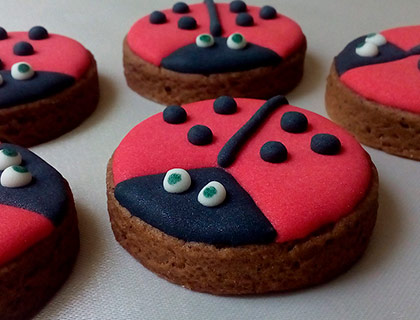 Biscoitos Decorados de Joaninhas Biscoitos Decorados de Joaninhas