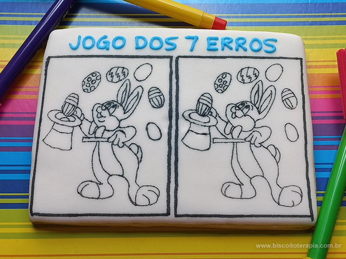 Biscoitos Decorados de Jogo dos 7 Erros