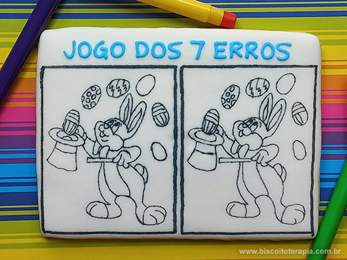 Biscoitos Decorados de Jogo dos 7 Erros