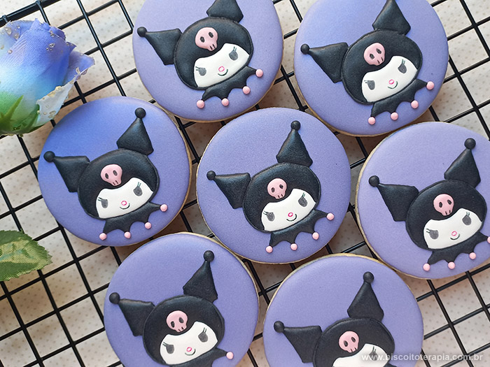 Biscoitos Decorados de Kuromi Biscoitos Decorados de Kuromi