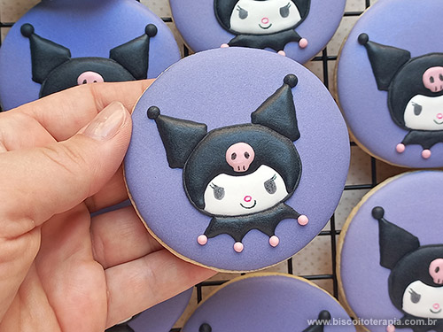 Biscoitos Decorados de Kuromi Biscoitos Decorados de Kuromi