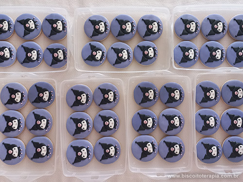 Biscoitos Decorados de Kuromi Biscoitos Decorados de Kuromi