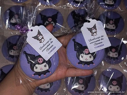 Biscoitos Decorados de Kuromi Biscoitos Decorados de Kuromi