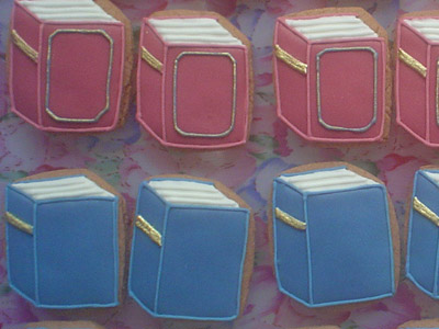 Biscoitos Decorados de Livrinhos Biscoitos Decorados de Livrinhos