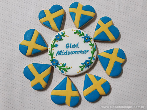 Biscoitos Decorados de Midsommar Biscoitos Decorados de Midsommar