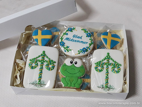 Biscoitos Decorados de Midsommar Biscoitos Decorados de Midsommar