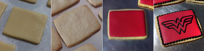 Biscoitos Decorados de Mulher Maravilha