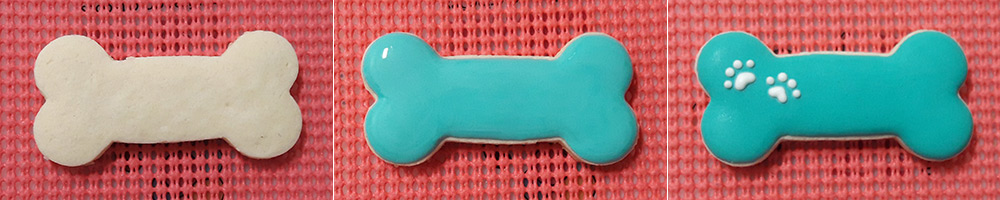 Biscoitos Decorados de Patinhas e Ossinhos Coloridos Biscoitos Decorados de Patinhas e Ossinhos Coloridos