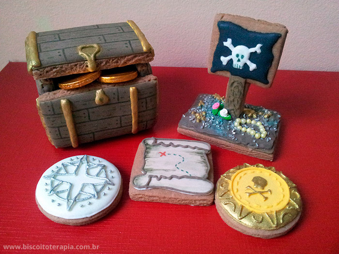 Biscoitos Decorados de Piratas Biscoitos Decorados de Piratas
