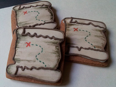 Biscoitos Decorados de Piratas Biscoitos Decorados de Piratas