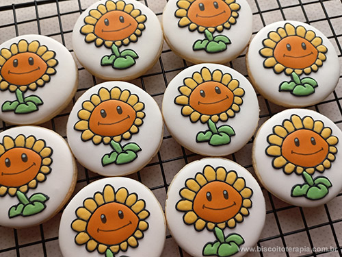 Biscoitos Decorados de Plants vs Zombies