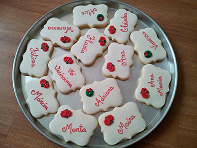 Biscoitos Decorados Plaquinhas de Natal