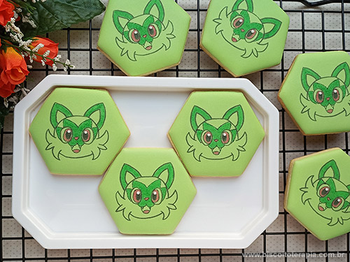 Biscoitos Decorados de Pokémon Fofo Biscoitos Decorados de Pokémon Fofo