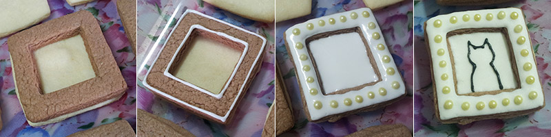 Biscoitos Decorados de Porta Retrato em 3D Biscoitos Decorados de Porta Retrato em 3D