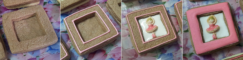 Biscoitos Decorados de Porta Retrato em 3D Biscoitos Decorados de Porta Retrato em 3D
