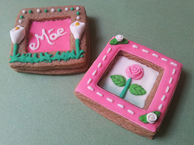 Biscoitos Decorados de Porta Retrato em 3D Biscoitos Decorados de Porta Retrato em 3D