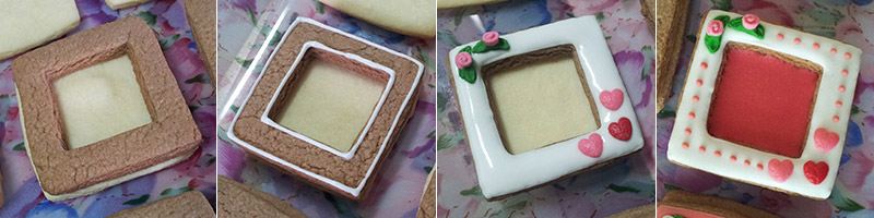 Biscoitos Decorados de Porta Retrato em 3D Biscoitos Decorados de Porta Retrato em 3D