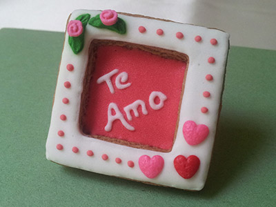 Biscoitos Decorados de Porta Retrato em 3D Biscoitos Decorados de Porta Retrato em 3D