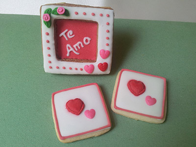 Biscoitos Decorados de Porta Retrato em 3D Biscoitos Decorados de Porta Retrato em 3D