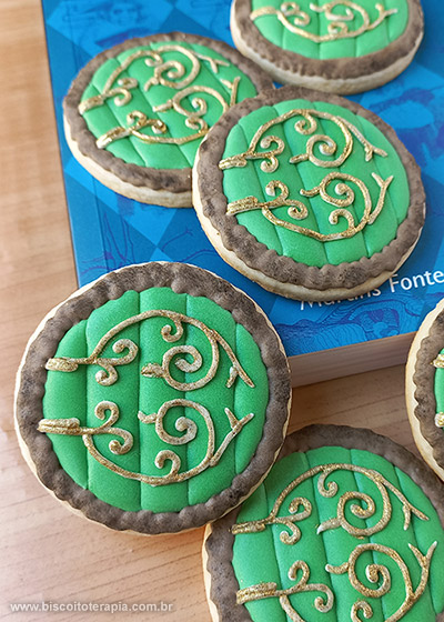 Biscoitos Decorados de Porta de Toca Hobbit Biscoitos Decorados de Porta de Toca Hobbit
