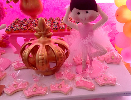 Biscoitos Decorados de Princesa Bailarina