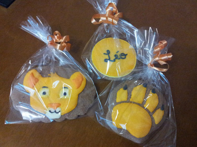 Biscoitos Decorados de Rei Leo para o Lo