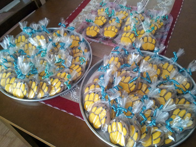 Biscoitos Decorados de pata de leão Biscoitos Decorados de pata de leão