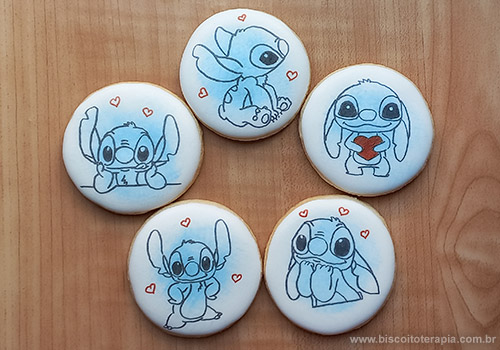 Biscoitos Decorados de Stitch