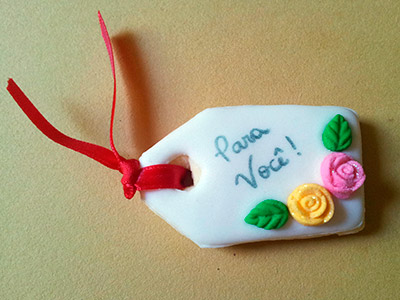 Biscoitos Decorados de Tag Personalizada Biscoitos Decorados de Tag Personalizada