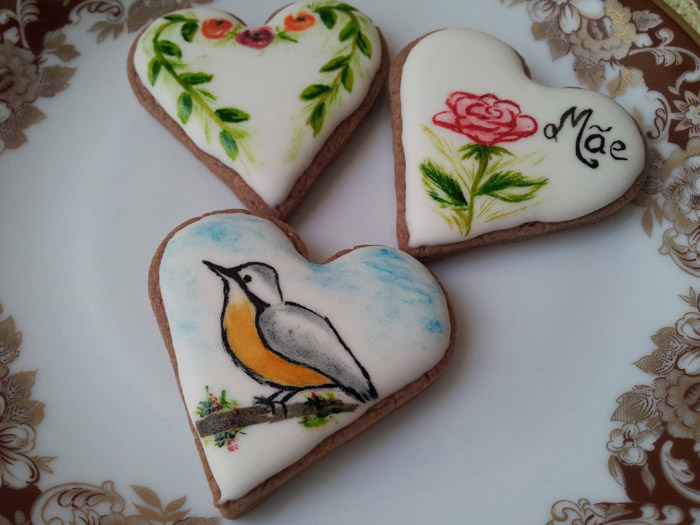 Biscoitos Decorados com Tcnica de Aquarela