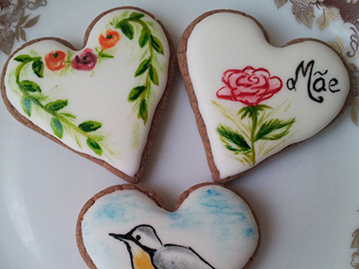 Biscoitos Decorados com Tcnica de Aquarela