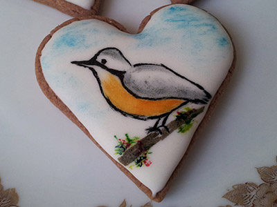 Biscoitos Decorados com Tcnica de Aquarela