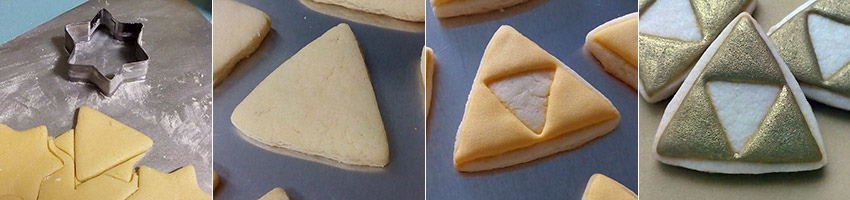 Biscoitos Decorados de Triforce de The Legend of Zelda Biscoitos Decorados de Triforce de The Legend of Zelda
