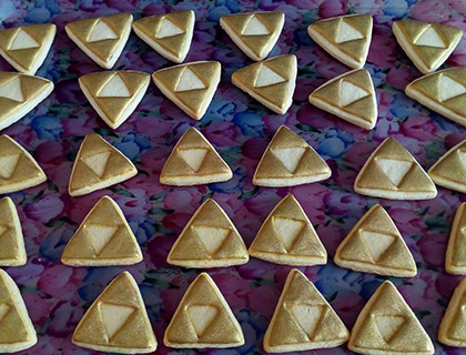 Biscoitos Decorados de Triforce de The Legend of Zelda