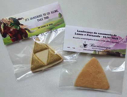 Biscoitos Decorados de Triforce de The Legend of Zelda Biscoitos Decorados de Triforce de The Legend of Zelda