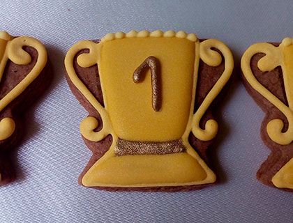 Biscoitos Decorados de Troféu Biscoitos Decorados de Troféu