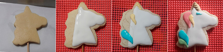 Biscoitos Decorados de Unicórnios Biscoitos Decorados de Unicórnios