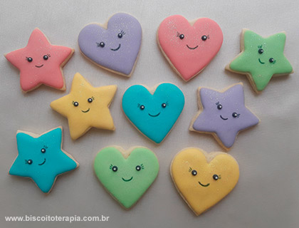 Biscoitos Decorados de Unicórnios Biscoitos Decorados de Unicórnios