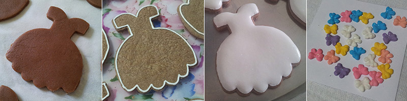 Biscoitos Decorados de Vestido para Daminhas Biscoitos Decorados de Vestido para Daminhas