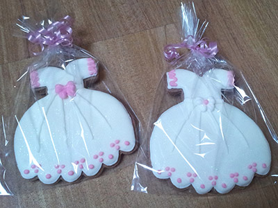Biscoitos Decorados de Vestido para Daminhas Biscoitos Decorados de Vestido para Daminhas