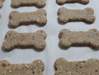 Biscoitos Caninos de Ma e Mel